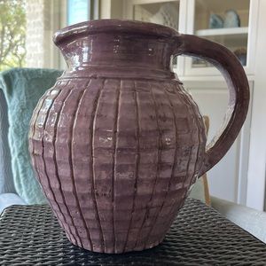 Pottery Barn Pitcher Vase Purple Lavender